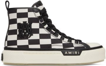 AMIRI Black & White M.A. Court Hi WHITE / BLACK-CANVAS (AW22MFS010)