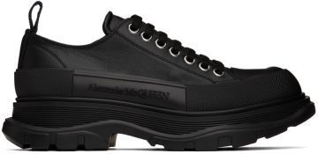 Alexander McQueen Black Tread Slick 1081 BLACK/SILVER (705662-WHZ62)