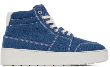 AMI Alexandre Mattiussi Blue Denim Ami de Cœur High-Top MDWASHDENIM (A21S402.601)