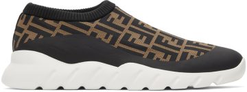 Fendi Brown & Black ‘Forever Fendi’ Low-Top F17ML TABAC (7E1254 A7MN)