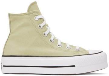Converse Green CTAS Lift Hi Platform Olive Aura/White/Bla (A03386C)