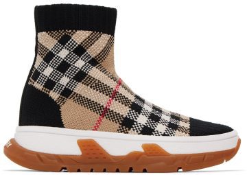 Burberry Kids Black & Beige Union Sock BLACK (8053050)