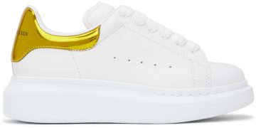 Alexander McQueen Kids White & Gold Oversized 9429 White/Pop Yello (716666WIAHN)