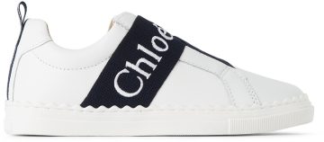 Chloé Kids White Leather Lauren 117 Offwhit (C19143)