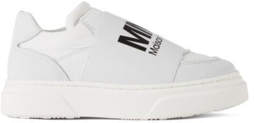 MM6 Maison Margiela Kids White Logo Slip-On 2 White (68973)