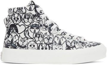 Givenchy White & Black Chito Edition City High-Top 116-WHITE/BLACK (BH005LH142)