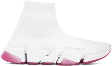 Balenciaga White & Pink Speed 2.0 9056 Whit/Whit/Tra S (654045 W2DI2)