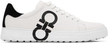 Salvatore Ferragamo White Gancini BIANCO OTTICO || NER (747213 020489004)