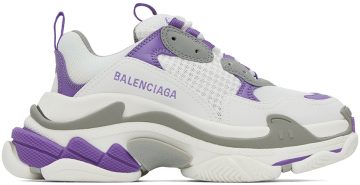 Balenciaga White Triple S 9551 Purple/Bal Gr/W (524039 W2FW5)