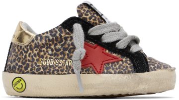 Golden Goose Baby Beige & Brown Leopard Super-Star 81791 Beige Brown/Le (GJF00101.F003319.81797)