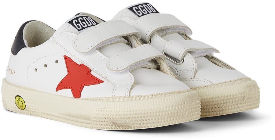 Golden Goose Baby White & Red May School Velcro White (GJF00198.F001997.10763)