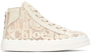 Chloé Beige Lauren High-Top 6J1 Mild Beige (CHC21S413D2)
