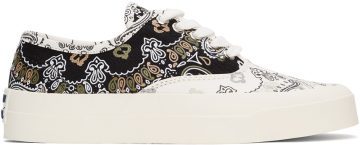 Maison Kitsuné Black & White Bandana Print Low BLACK (GU04733WW4003)