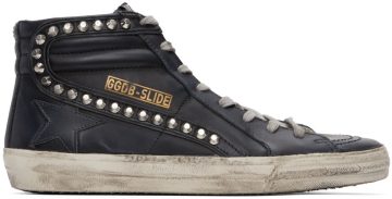 Golden Goose Black Slide Studded BLACK (GMF00115.F000323.9010)
