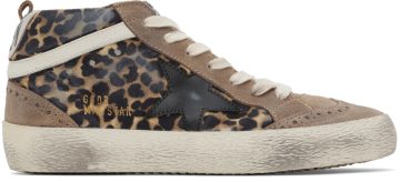 Golden Goose Brown & Black Mid Star Classic 81829 Leo/Black (GWF00122.F003464.81829)