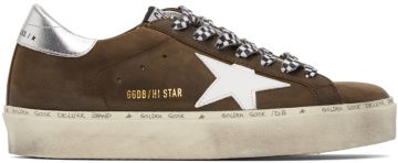 Golden Goose Brown & White Hi Star Classic COFFEE BROWN/WHITE/ (GMF00118.F002126.55439)