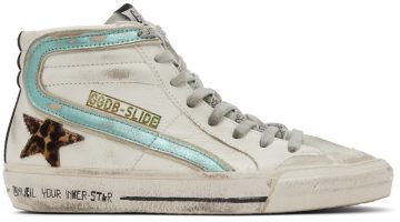 Golden Goose Gray Slide High-Top 81784 White/IceMint (GWF00211.F003230.81784)
