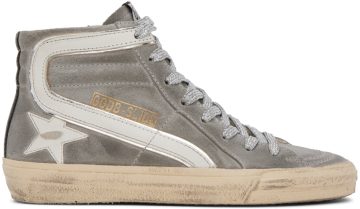 Golden Goose Gray Slide 60364 Mud/White (GWF00115.F003231.60364)