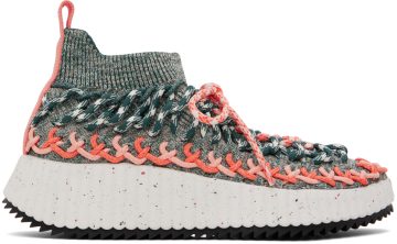 Chloé Green Nama Sock 98R Green – Orange 1 (CHC22W698H4)