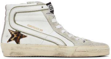 Golden Goose SSENSE Exclusive Leopard Slide White (F00115.F002260.81381)