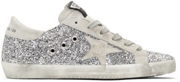 Golden Goose SSENSE Exclusive Silver Glitter Superstar Silver (F37WS590.A49)