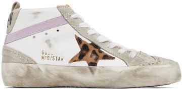 Golden Goose SSENSE Exclusive White & Grey Mid Star Classic White/Grey (GWF00122.F001212.80903)