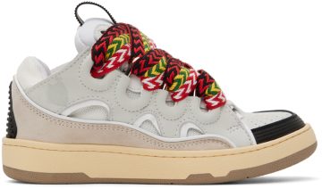 Lanvin White & Gray Curb 00 White (FW-SKDK02-DRA2-A21)