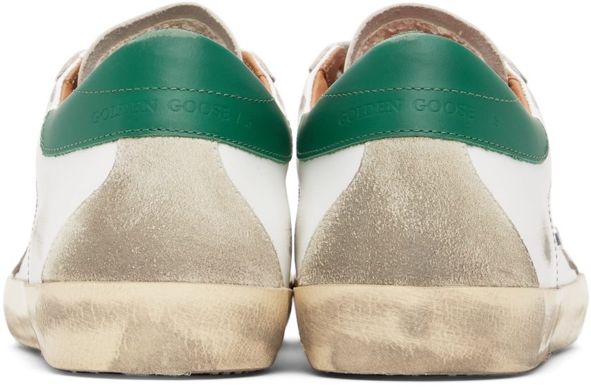 Golden Goose White & Green Suede Super-Star WHT/ICE/GRN (GMF00102.F002180.1080)