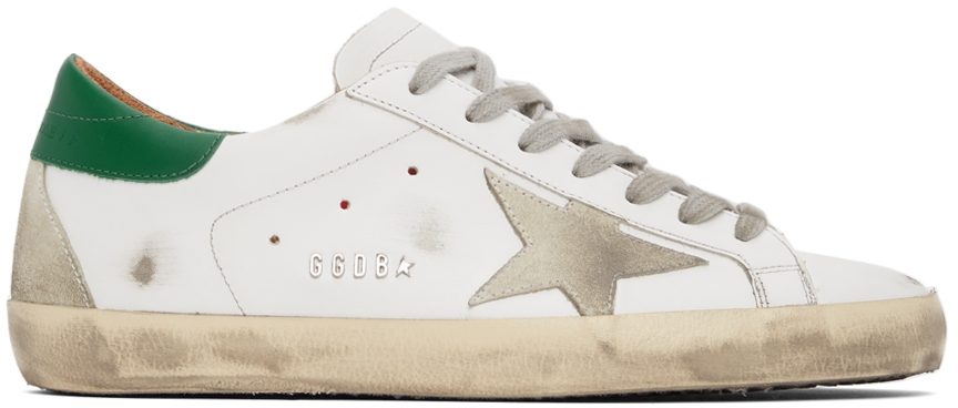 Golden Goose White & Green Suede Super-Star WHT/ICE/GRN (GMF00102.F002180.1080)