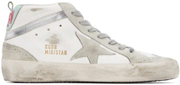 Golden Goose White & Grey Mid Star Classic White (GWF00122.F001089.10491)