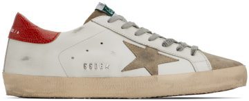 Golden Goose White & Taupe Superstar 10953 WHITE/TAUPE/RE (GMF00101.F003203.10953)