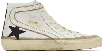 Golden Goose White Slide High-Top 11198 WHITE/YELLOW/B (GMF00369.F003259.11198)