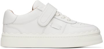 Chloé White Strap Lauren Sneaker 101 White (CHC22W70242)