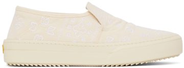 Rhude Beige Embroidered Slip-On WHITE0377 (RHFW21FO22040377)