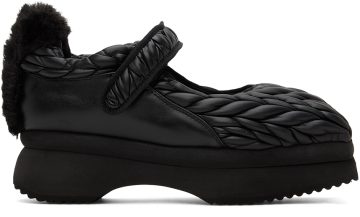 Paula Canovas Del Vas Black Diablo Mary Jane Black Pleather (PSW221010 VAR. 1)