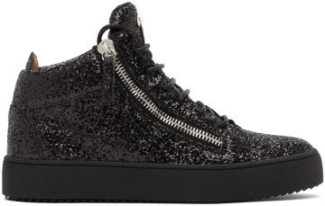 Giuseppe Zanotti Black Glitter Kriss High-Top NERO (RM90001 81977)