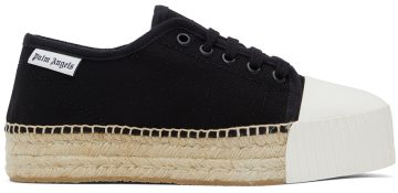 Palm Angels Black Lace-Up Espadrille Black No Color (PWIB003S22FAB0011000)