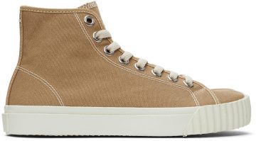 Maison Margiela Brown Canvas Tabi T2086 Cachemire (S58WS0192 P4291)