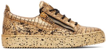 Giuseppe Zanotti Gold & Black Croc Frankie BRISEIDE ORO/NERO (RM20018-91405)