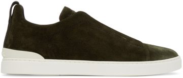 Ermenegildo Zegna Green Suede Triple Stitch LOD BROWN (LHSOY-A4667X)