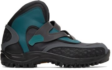 Kiko Kostadinov Grey & Green Jehtra High-Top DRAGONFLY (KKAW21FT02-69)