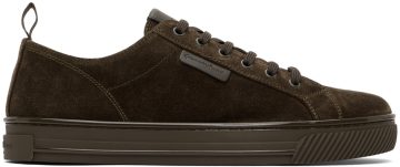 Gianvito Rossi Khaki Suede Low-Top DARK OLIVE+DARK OLIV (S25285-M1DKO-SUC)