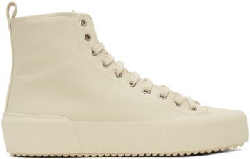Jil Sander Off-White Canvas High-Top 101 NATURAL (JI35546B-12340)
