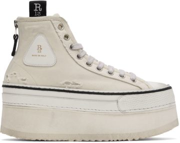R13 Off-White Kurt Platform High-Top Ecru (R13S0071-003)