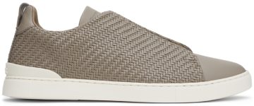 Ermenegildo Zegna Taupe Pelletessuta Triple Stitch OYY GREY (LHSPT-A4665X)