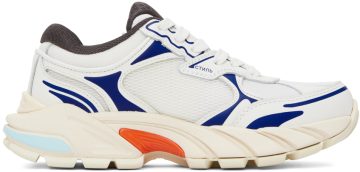 Heron Preston White & Blue Block Stepper White Blue (HWIA031F22FAB0010145)