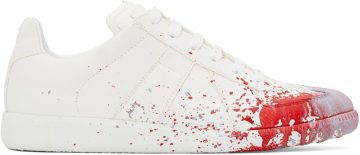 Maison Margiela White & Red Paint Drop Replica H8682 WHITE / VARIAN (S37WS0568 P4129)
