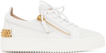 Giuseppe Zanotti White Camoscio White/Gold (RW20010 92981)