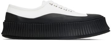 Jil Sander White Canvas Platform 105 – LIGHT IVORY (J32WS0019_P4868)
