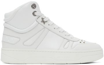 Jimmy Choo White Hawaii Hi Top/F V White (HAWAII HI TOP/FCLF)